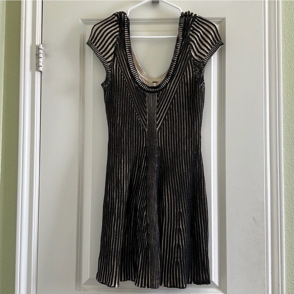 Free People Black Striped Dress Perfect for Fall